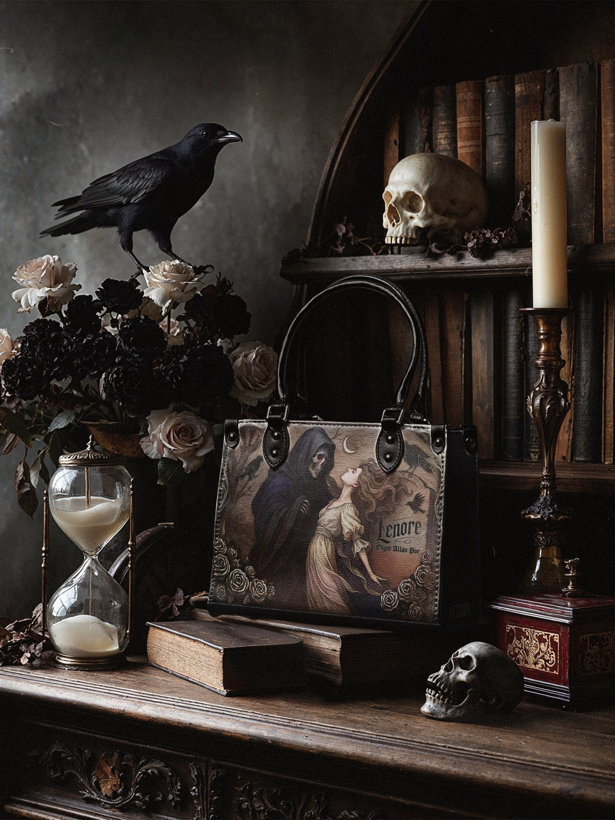 "Lenore" - Black Interior - Small Leather Handbag