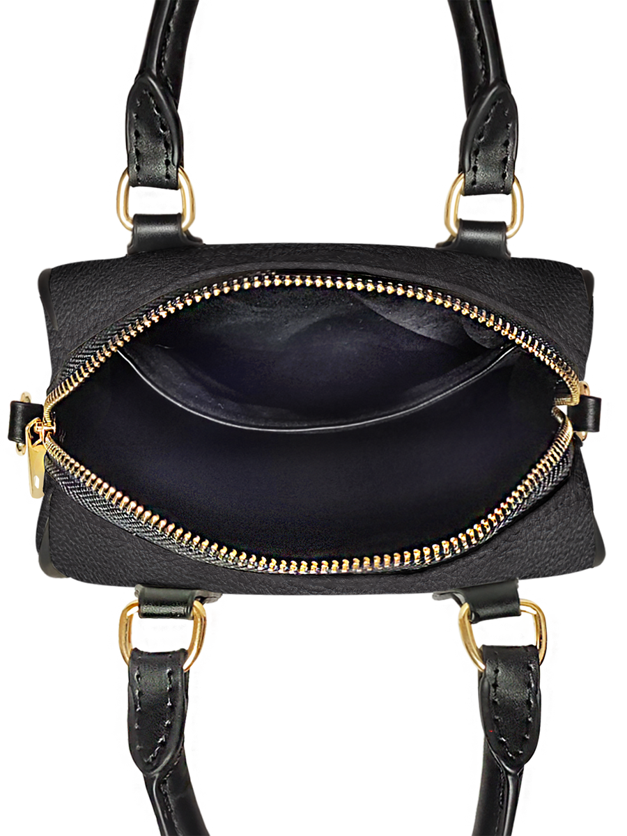 "Poe's Library" Ashen Black Mini Satchel