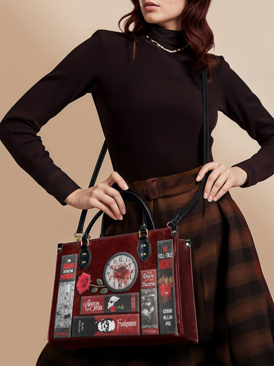 "The Crimson Codex" Leather Handbag
