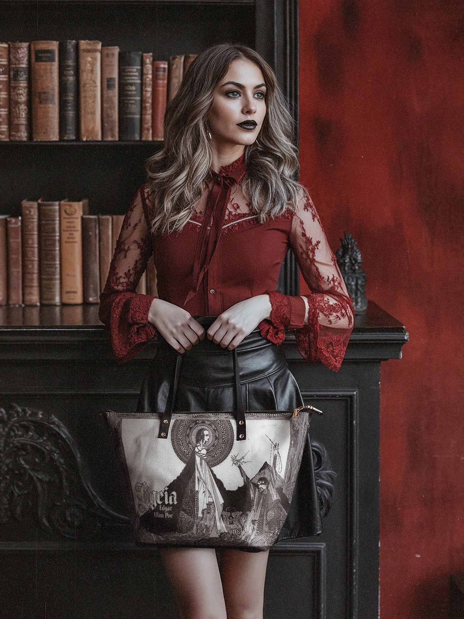 "Ligeia" Leather Tote Bag