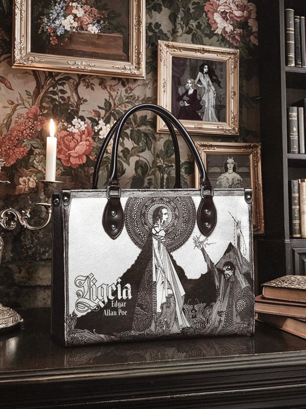 "Ligeia" - Black Interior - Leather Handbag