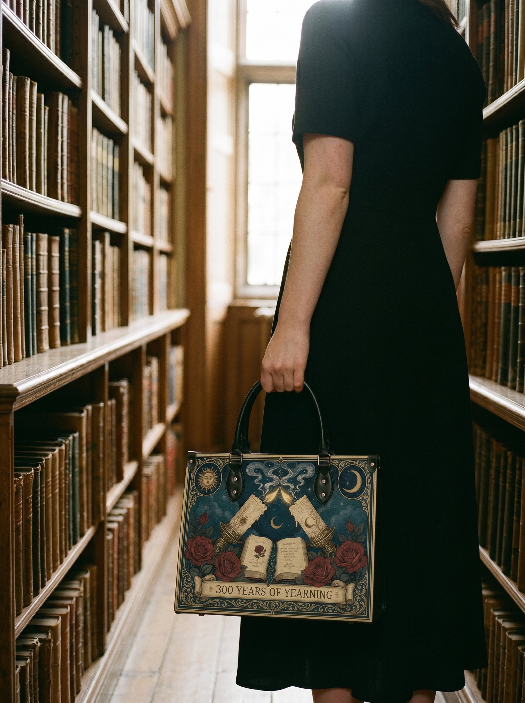 “300 Pages of Yearning” Candlelit Confession Leather Handbag