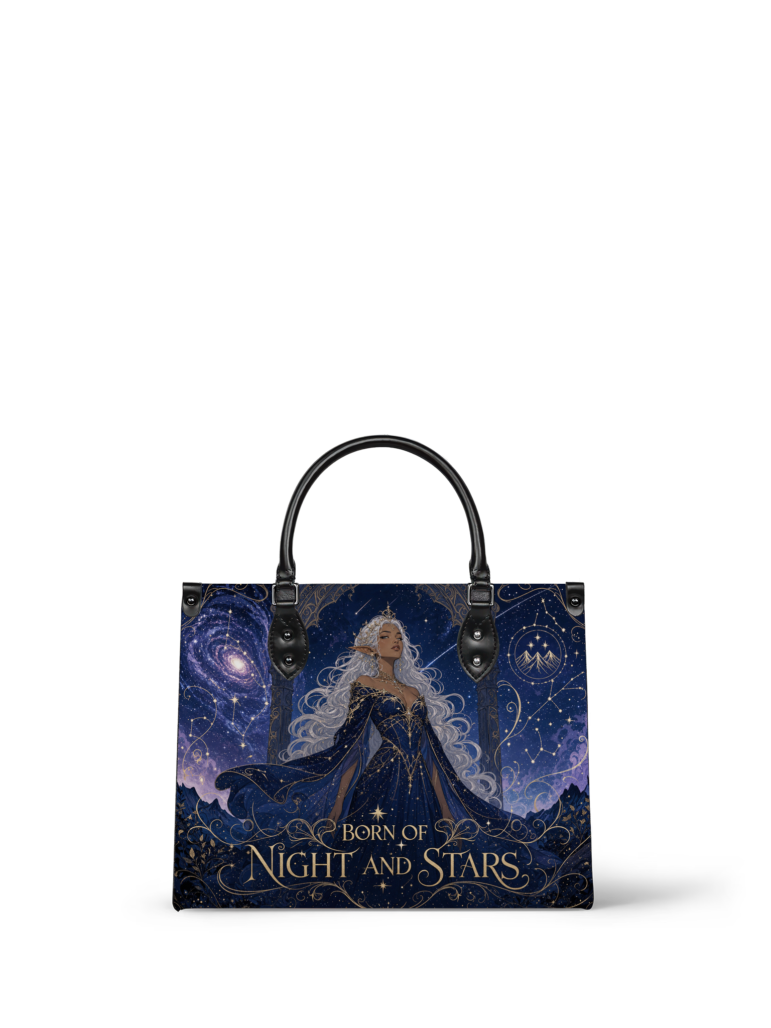 “Born of Night and Stars” Celestial Heiress Leather Handbag