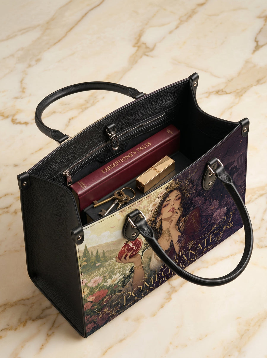 “I Ate the Pomegranate on Purpose” Underworld Bride Leather Handbag