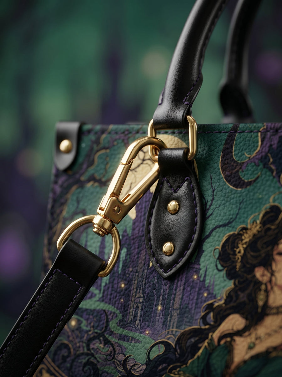 “I’d Date the Monster (Obviously)” Thorned Garden Leather Handbag