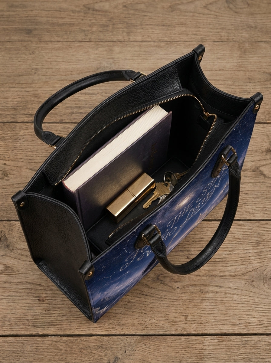 “If You Know, You Know” Snowbound Cabin Leather Handbag