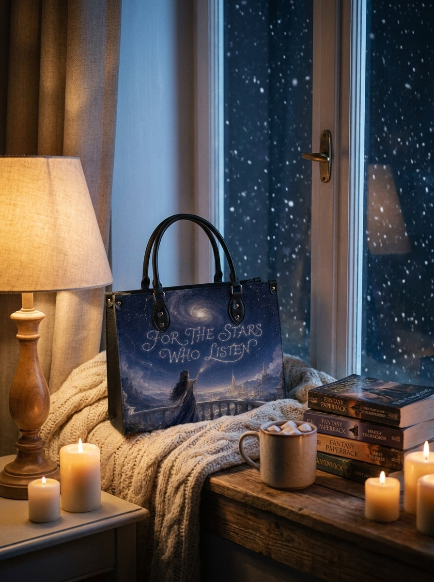 “If You Know, You Know” Snowbound Cabin Leather Handbag