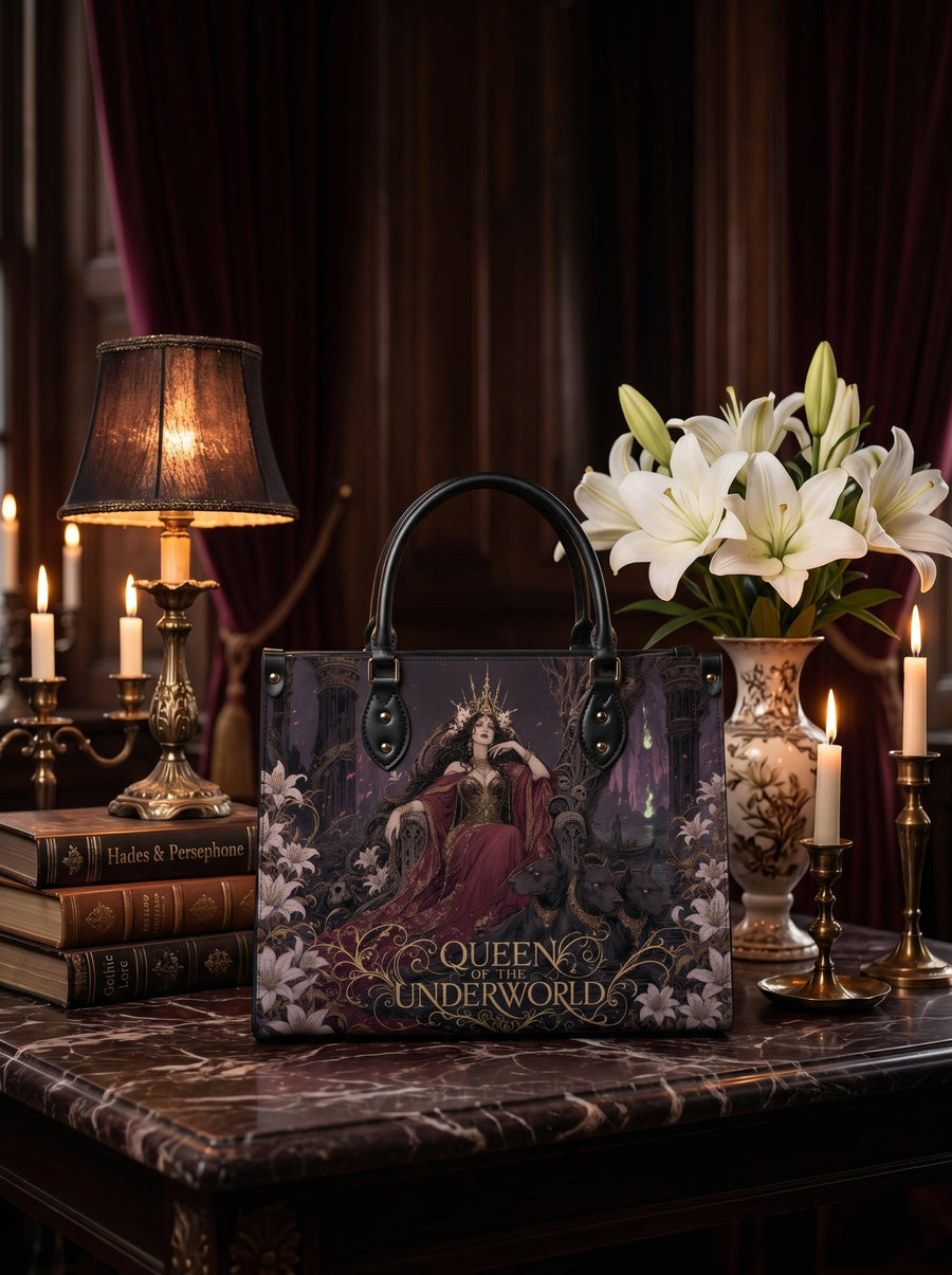 “Queen of the Underworld” Lily Throne Leather Handbag
