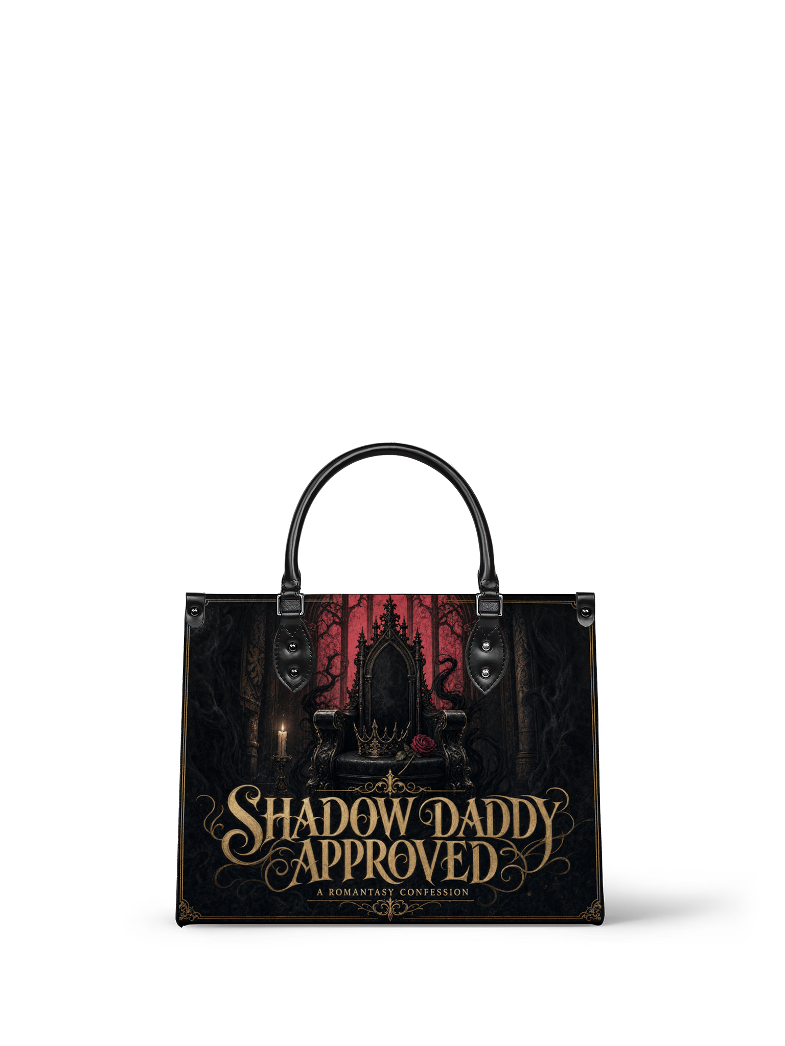 “Shadow Daddy Approved” Empty Throne Leather Handbag