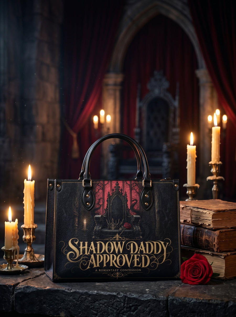 “Shadow Daddy Approved” Empty Throne Leather Handbag