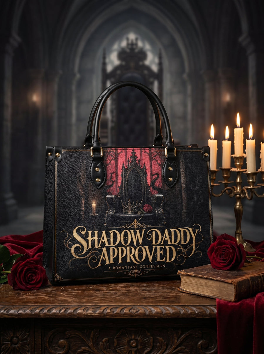 “Shadow Daddy Approved” Empty Throne Leather Handbag