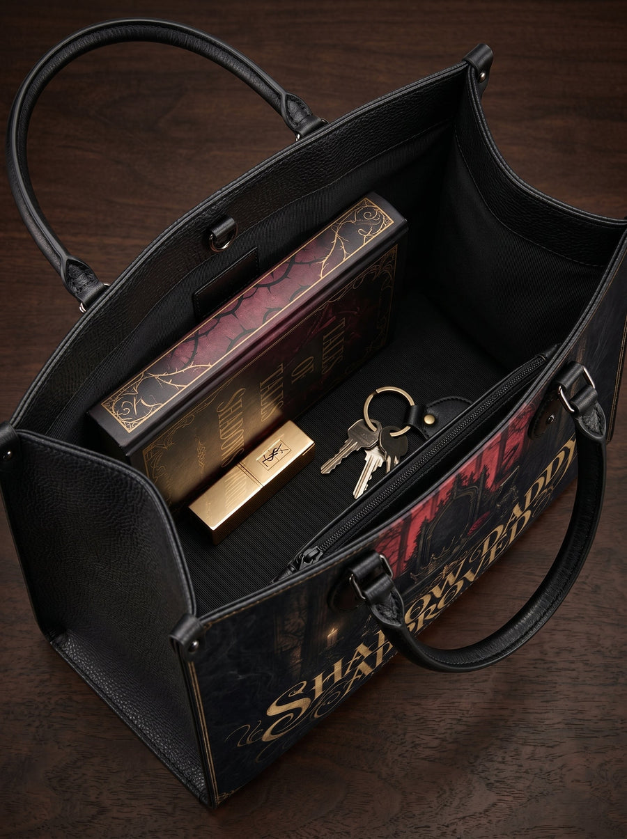 “Shadow Daddy Approved” Empty Throne Leather Handbag