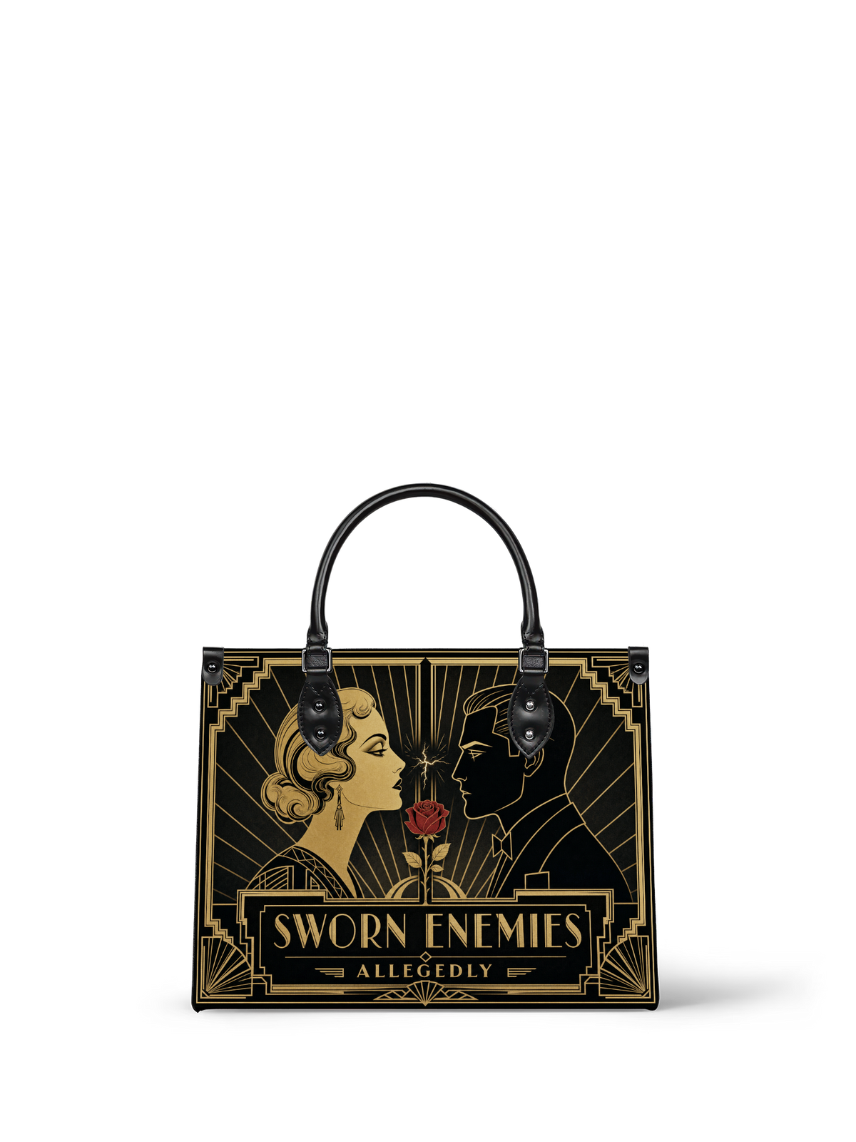 “Sworn Enemies (Allegedly)” Deco Duel Leather Handbag