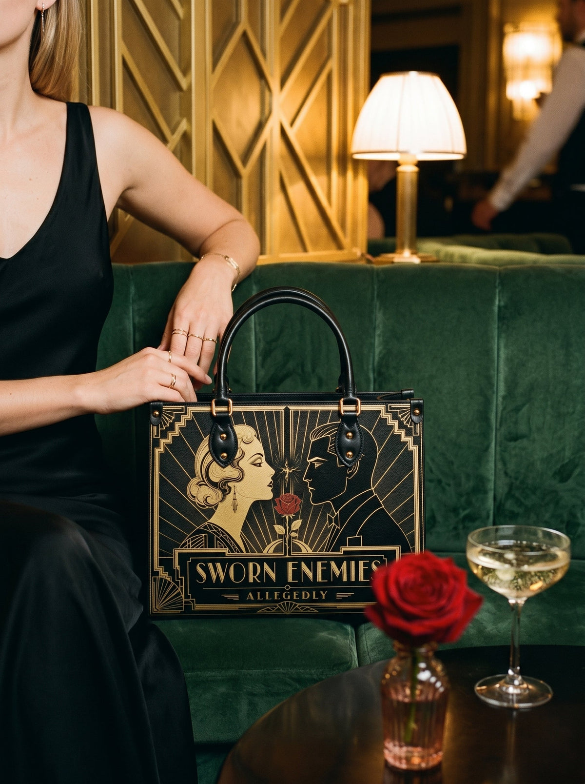 “Sworn Enemies (Allegedly)” Deco Duel Leather Handbag