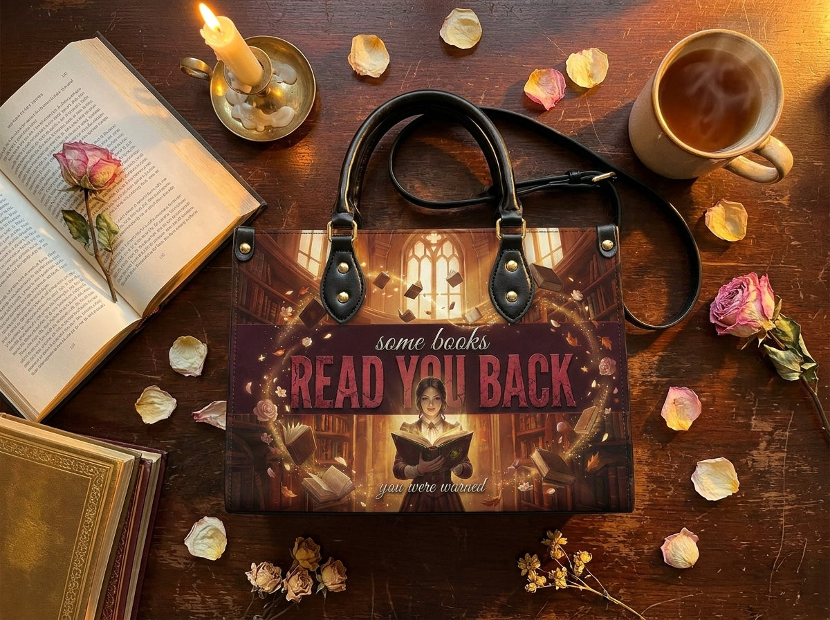 "Read Your Back" Hush Library Leather Handbag - mk1-hero