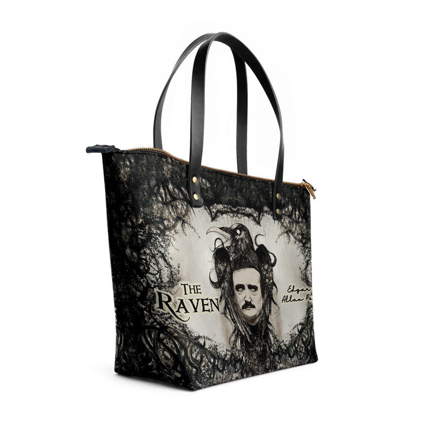 "The Raven" Leather Tote Bag