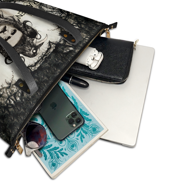 "The Raven" Leather Tote Bag