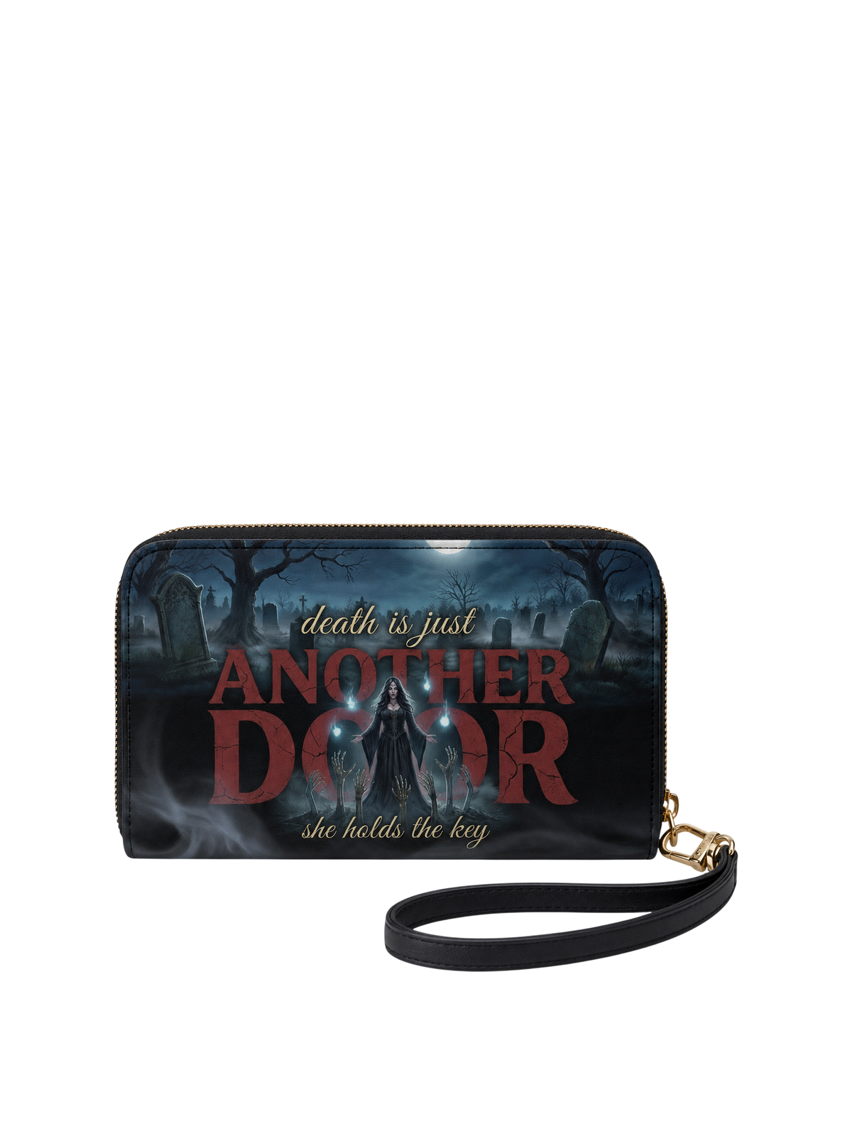 "Death Is Just Another Door" Necromancer Long Wallet