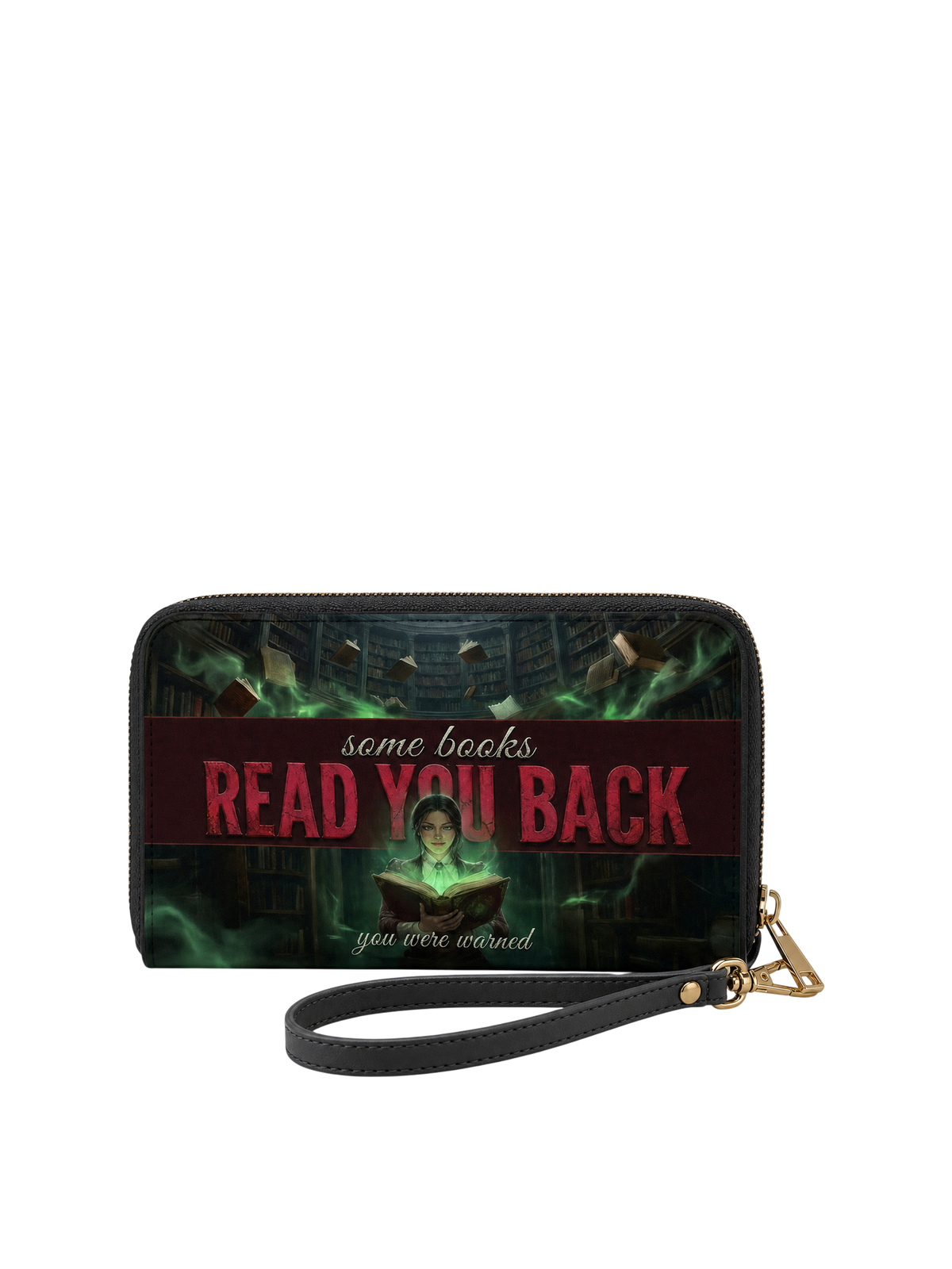 "Some Books Read You Back" Forbidden Library Long Wallet