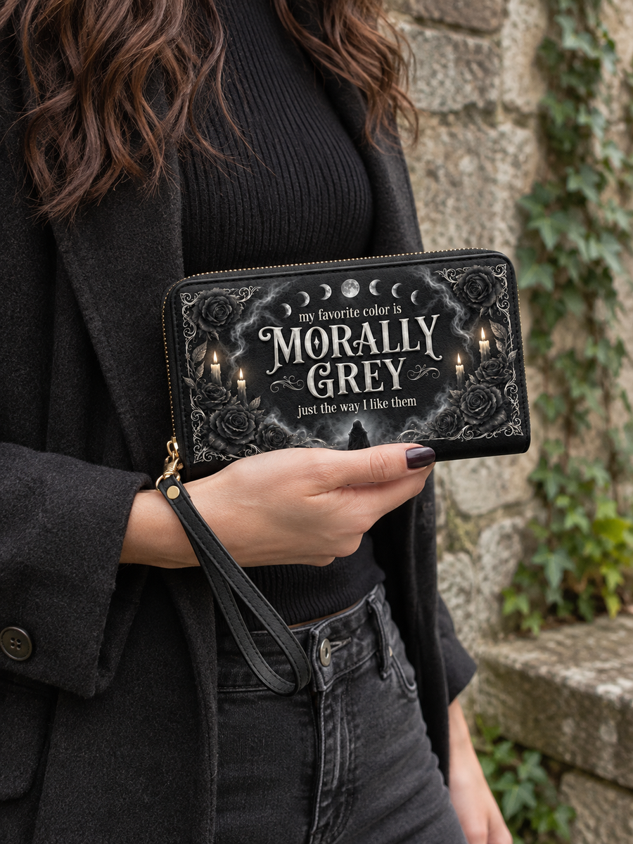 My Favorite Color Is Morally Grey Long Wallet