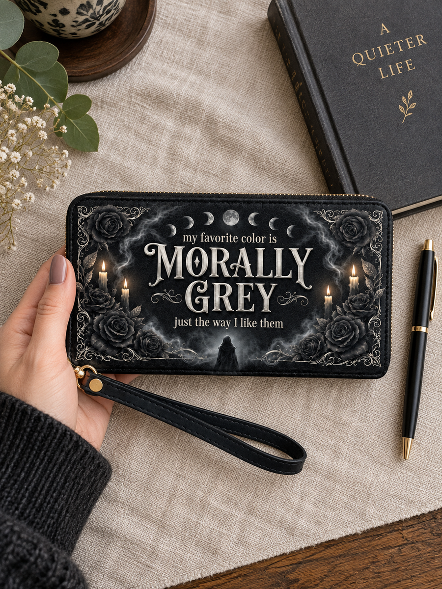 My Favorite Color Is Morally Grey Long Wallet