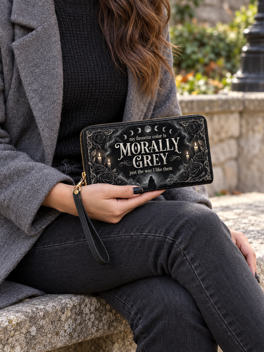 My Favorite Color Is Morally Grey Long Wallet