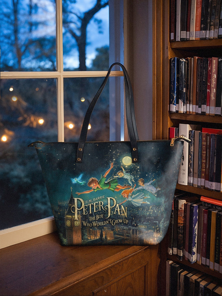 "Neverland Sky" Leather Tote Bag