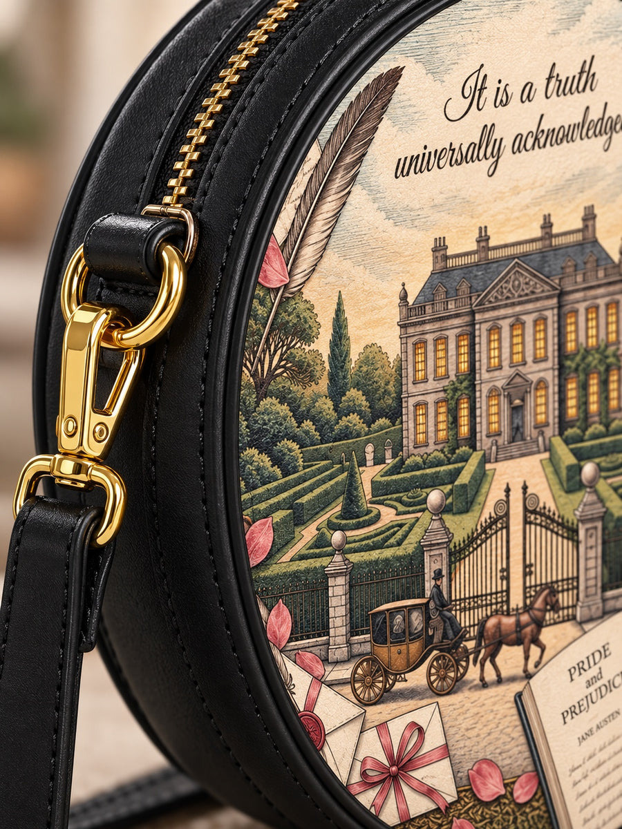"Pride and Prejudice" Pemberley Circle Crossbody Bag