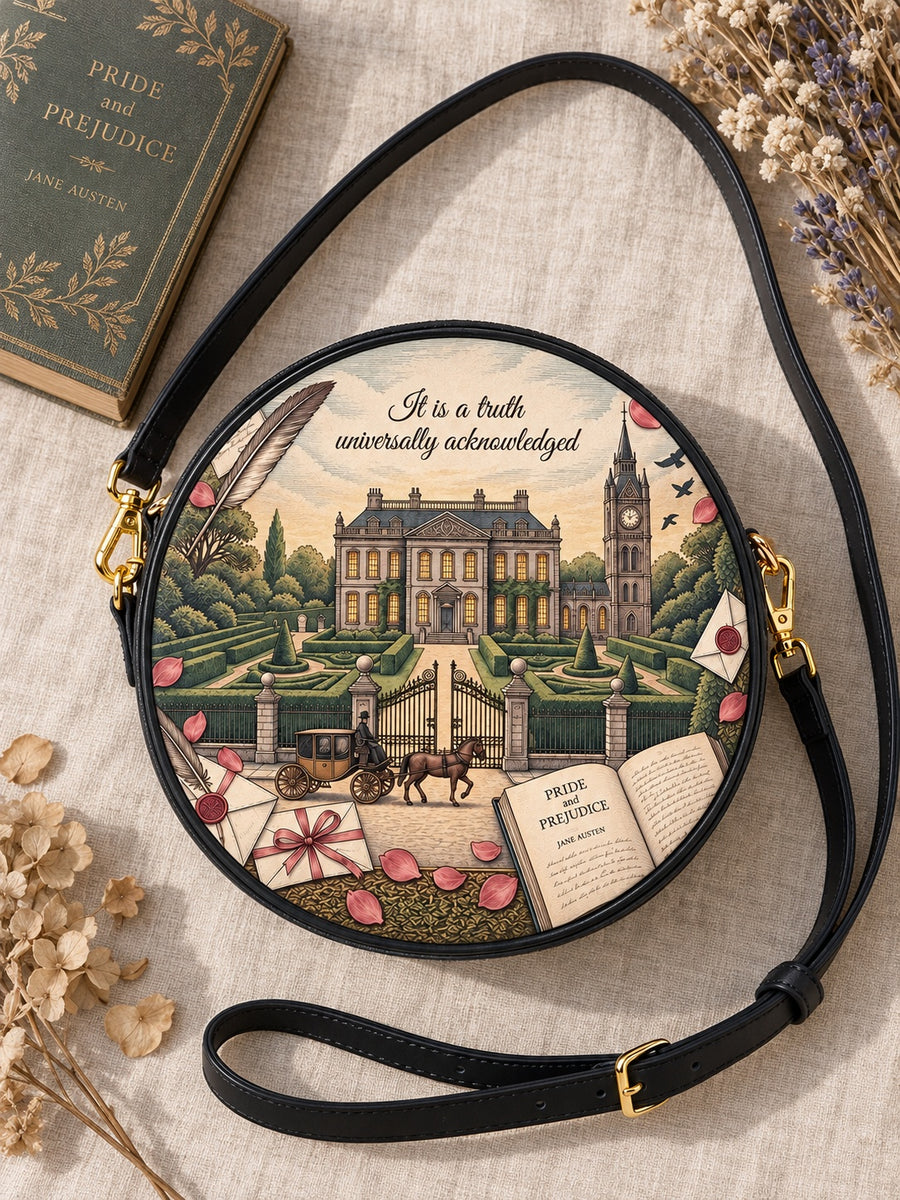 "Pride and Prejudice" Pemberley Circle Crossbody Bag