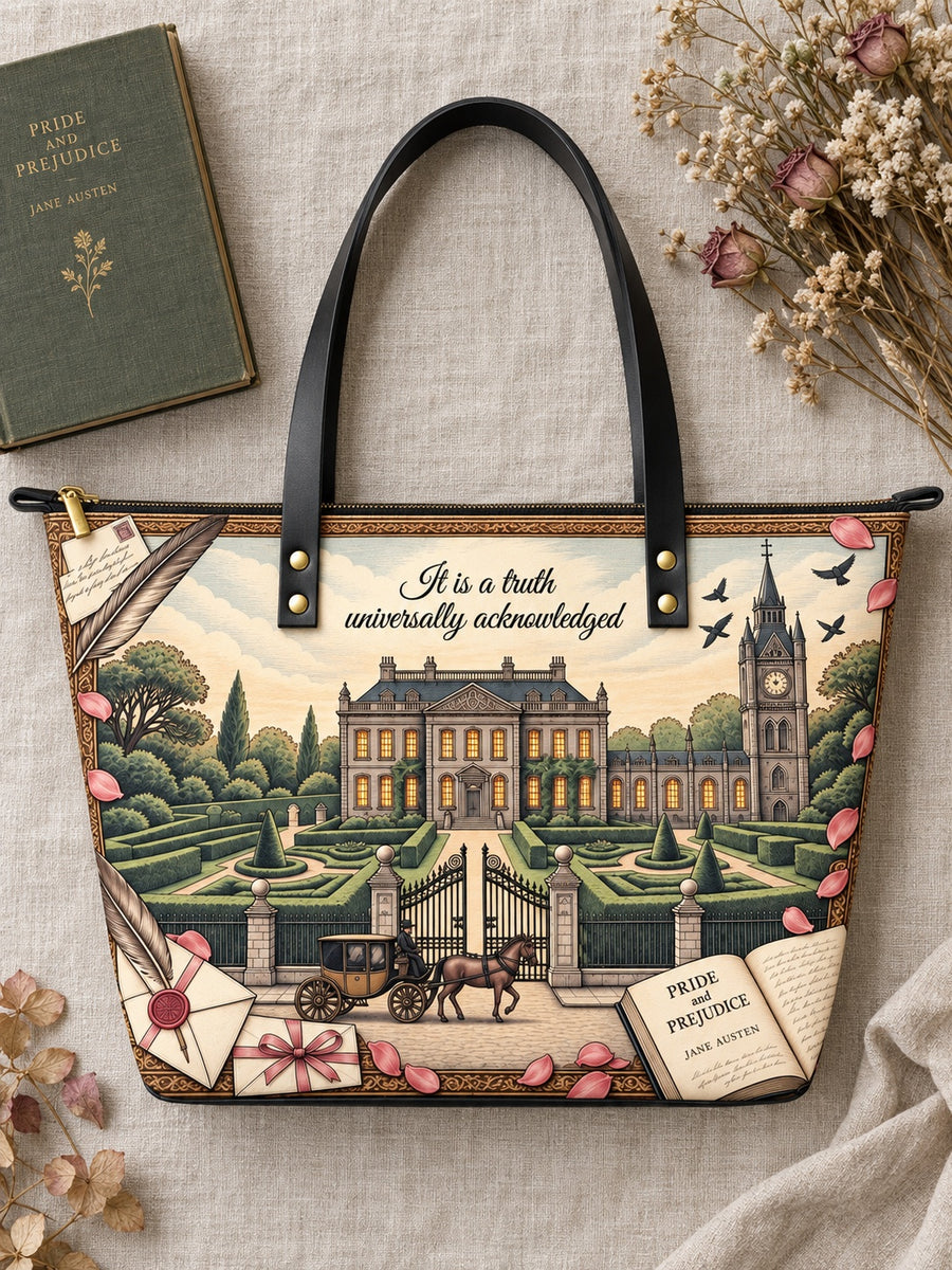 "Pride and Prejudice" Pemberley Leather Tote Bag