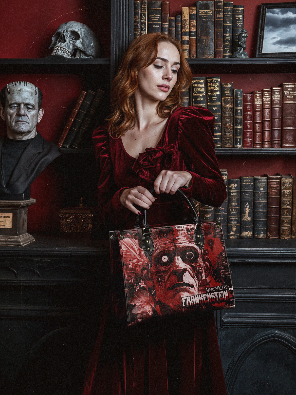 "Frankenstein" Heart Surge Leather Handbag