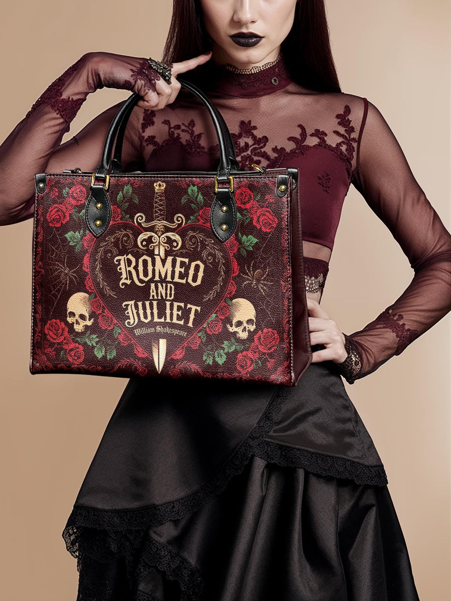 "Romeo And Juliet" Poison Rose Leather Handbag