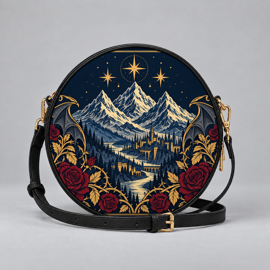 "Rose Mountain" Starlit Valley Circle Crossbody Bag