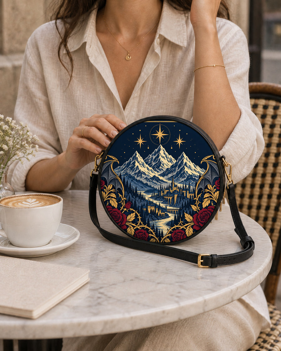 "Rose Mountain" Starlit Valley Circle Crossbody Bag