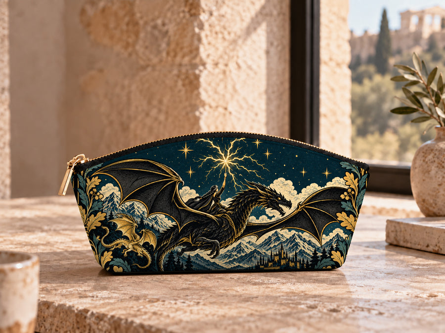 "Stormwing" Black Dragon Eclipse Makeup Bag