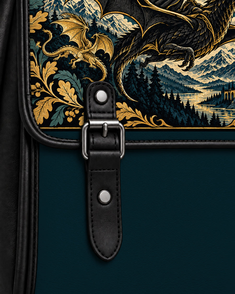 "Stormwing" Black Dragon Leather Backpack