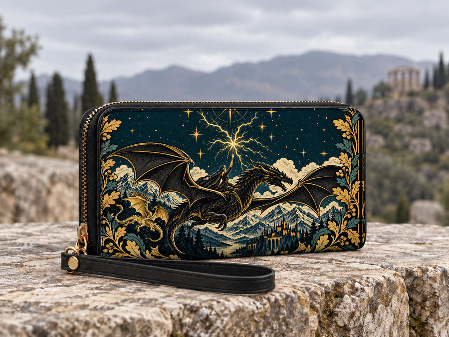 "Stormwing" Black Dragon Long Wallet