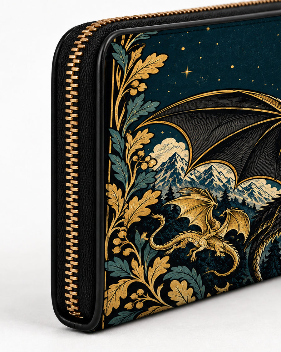 "Stormwing" Black Dragon Long Wallet