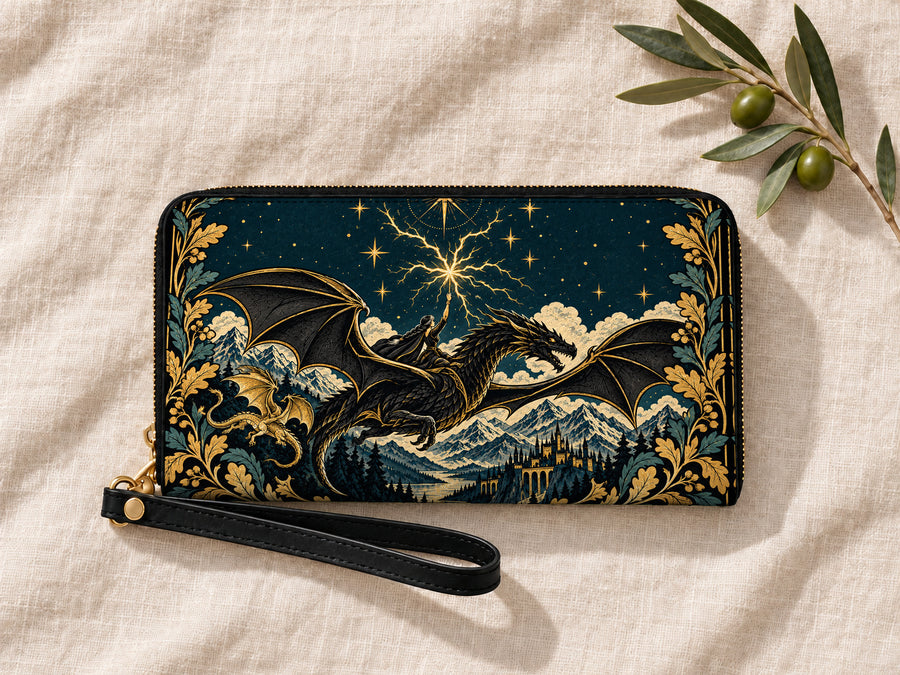 "Stormwing" Black Dragon Long Wallet