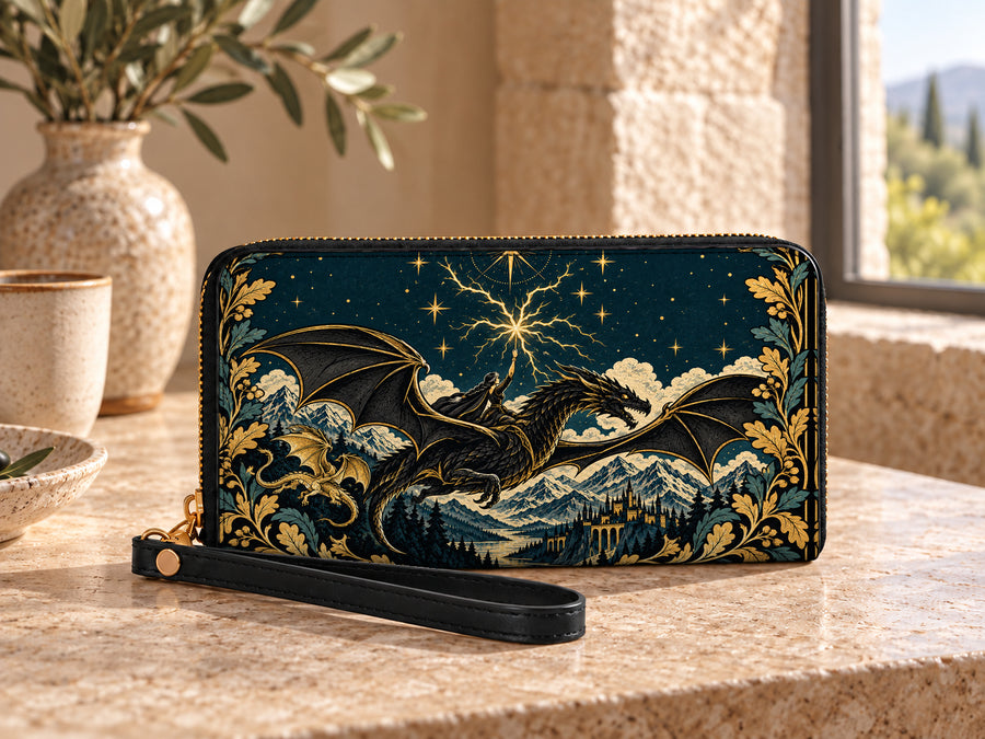 "Stormwing" Black Dragon Long Wallet