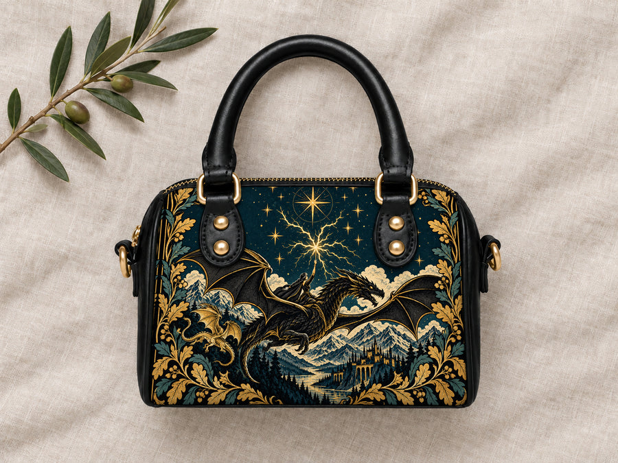 "Stormwing" Black Dragon Mini Satchel