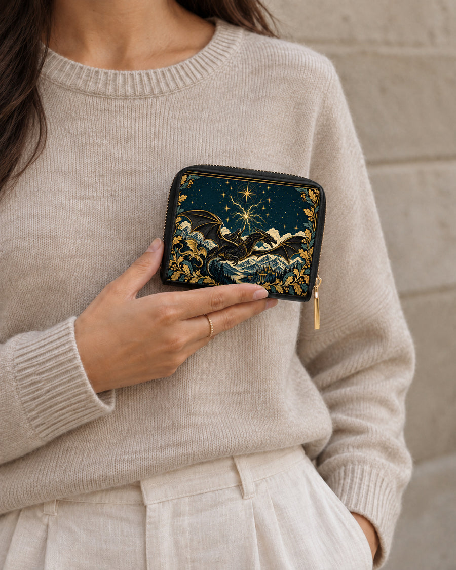 "Stormwing" Black Dragon Mini Wallet