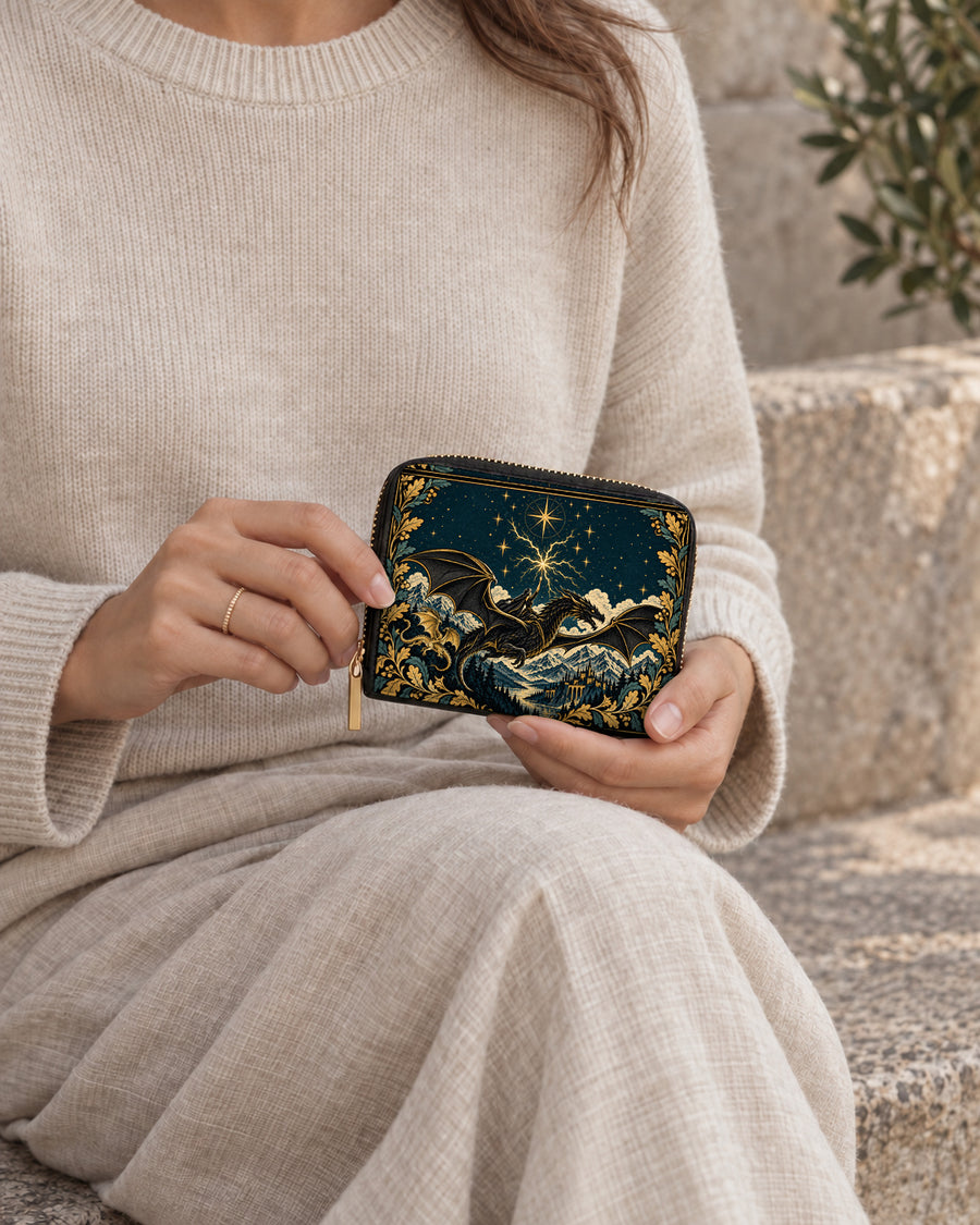 "Stormwing" Black Dragon Mini Wallet