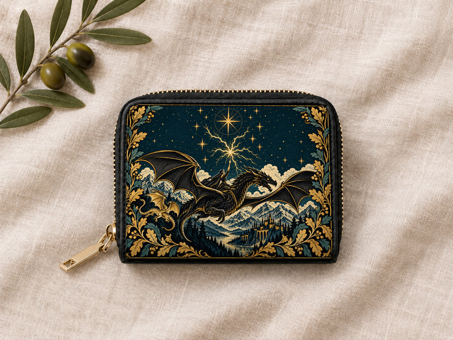 "Stormwing" Black Dragon Mini Wallet