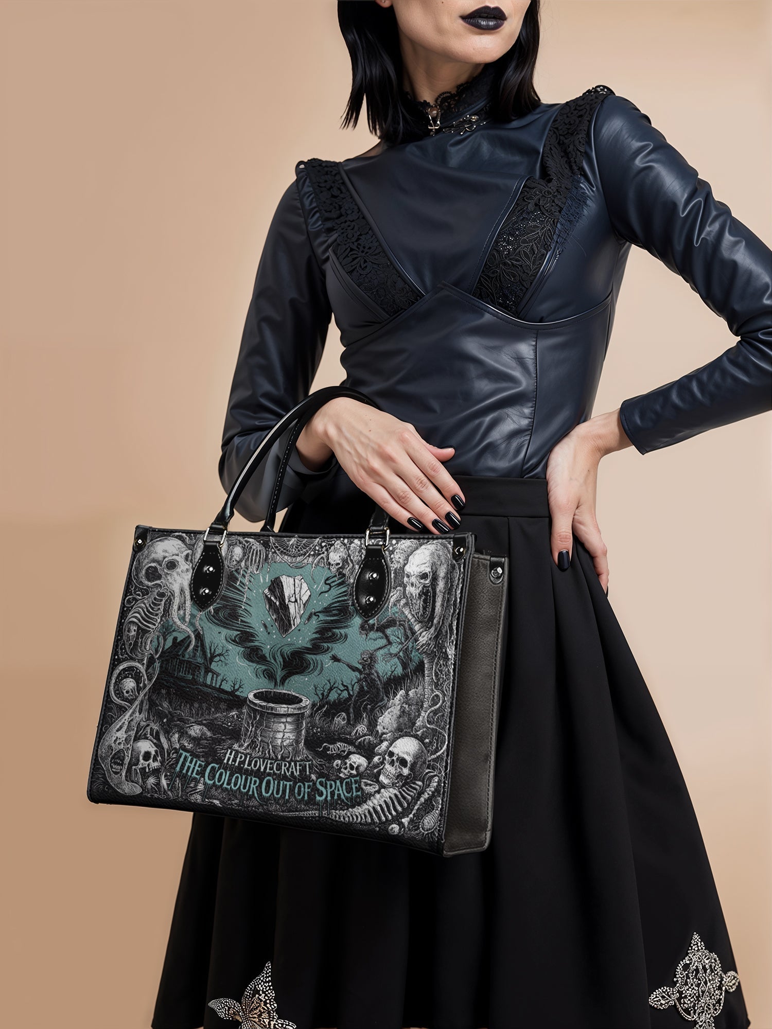 "The Colour Out Of Space" - Black Interior - Leather Handbag