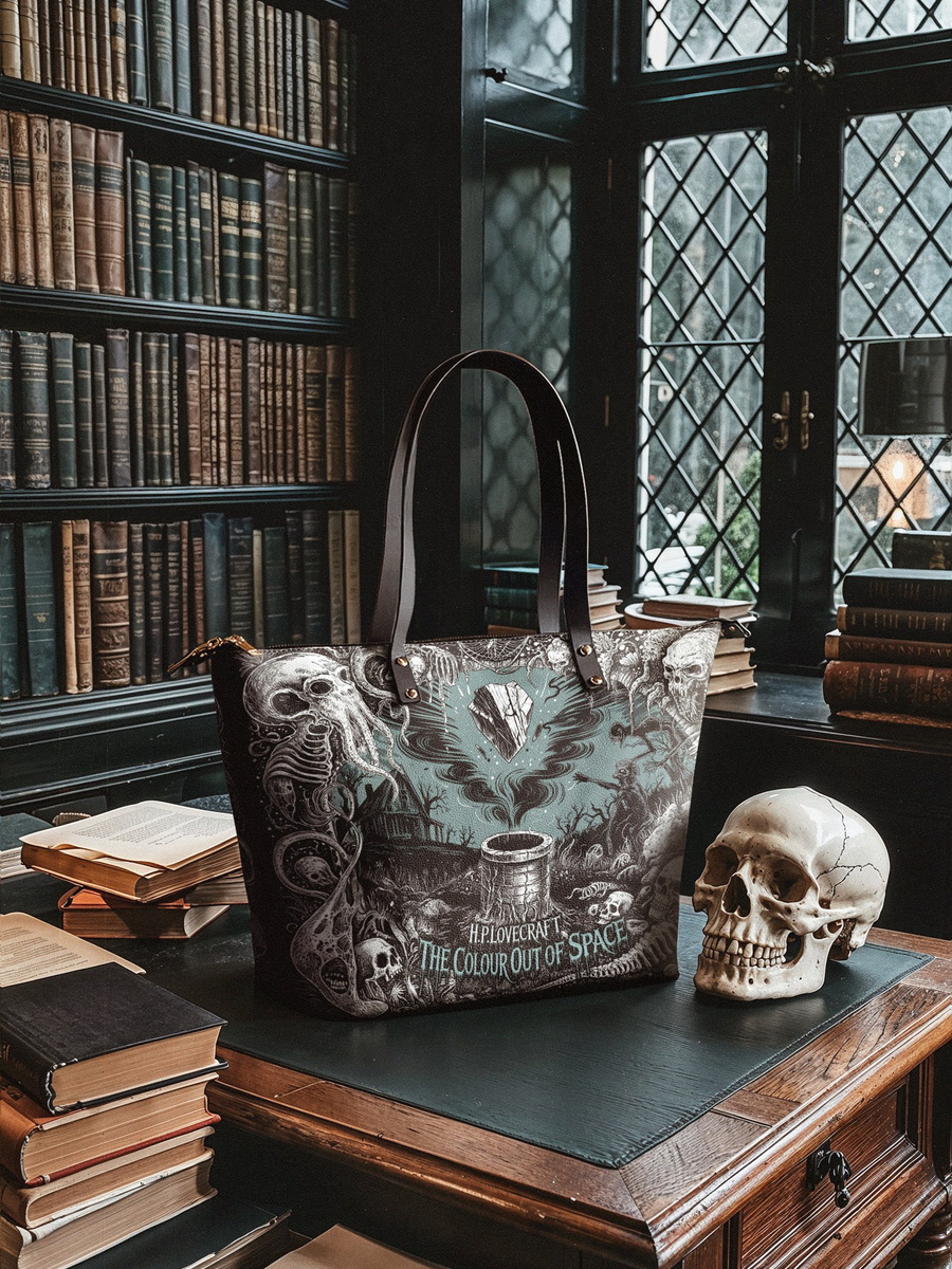 "The Colour Out Of Space" Leather Tote Bag