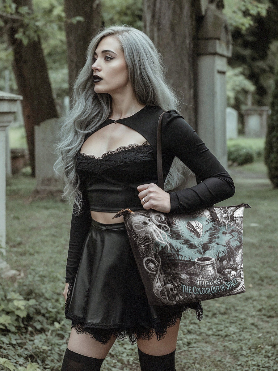 "The Colour Out Of Space" Leather Tote Bag