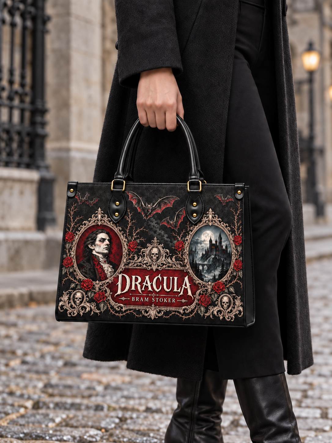 "The Dracula" - Black Interior - Leather Handbag