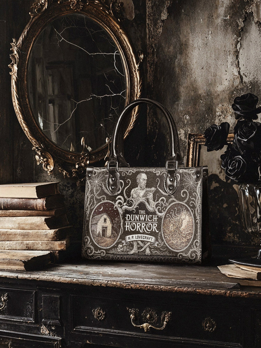 "The Dunwich Horror" - Black Interior - Small Leather Handbag