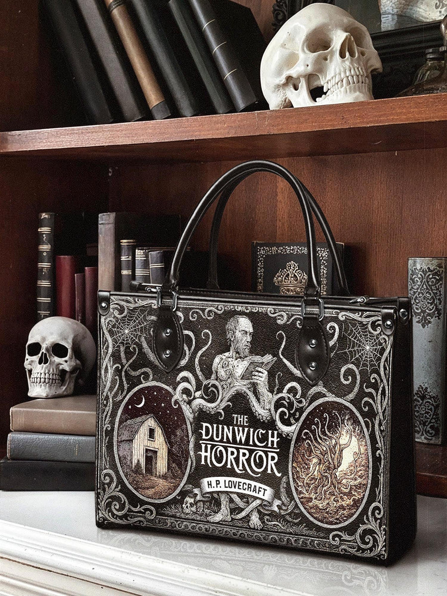 "The Dunwich Horror" - Black Interior - Leather Handbag